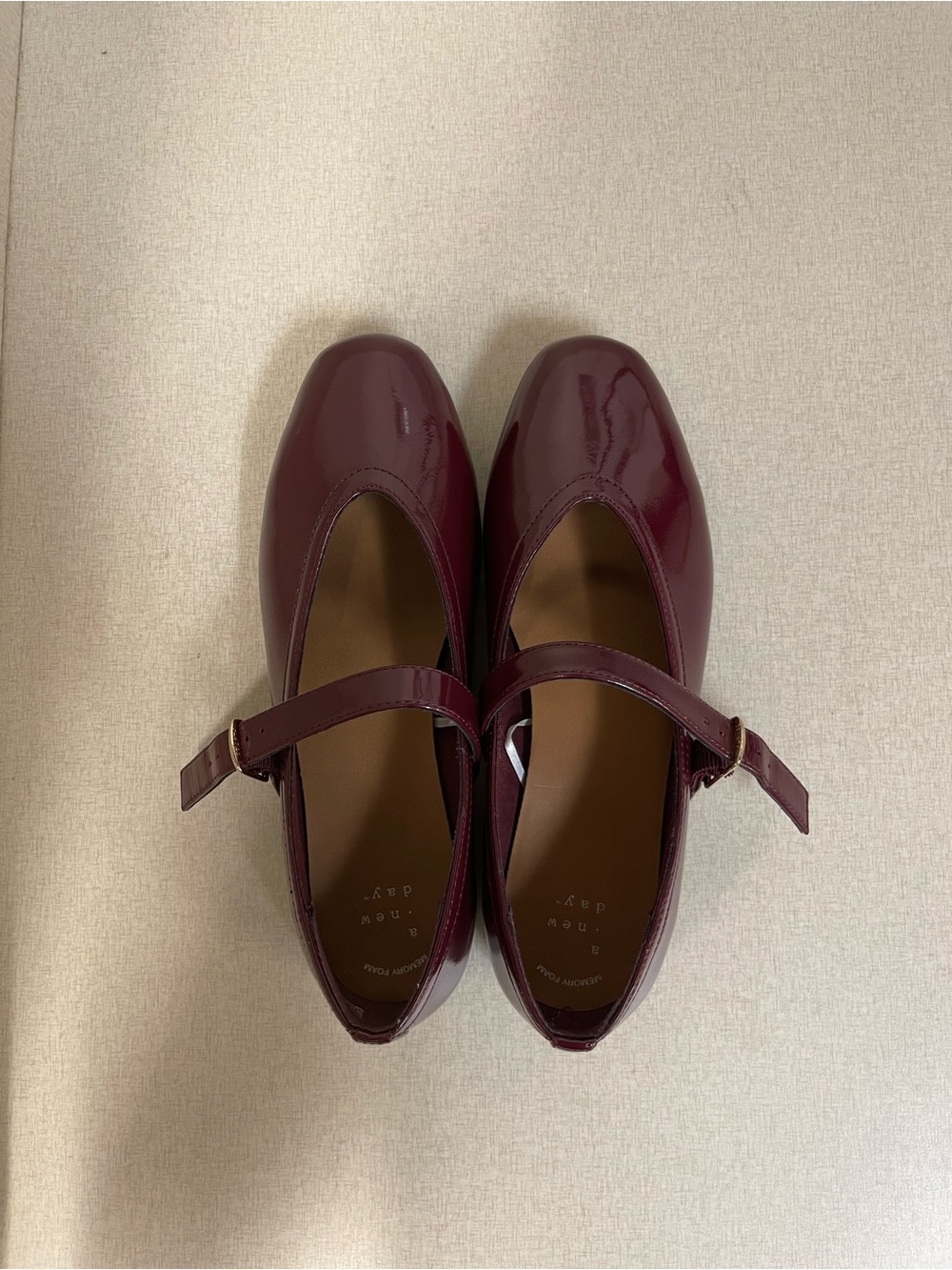 SOLD: a new day Patent Mary Jane Flats in Bordeaux Patent - Picture 7 of 10